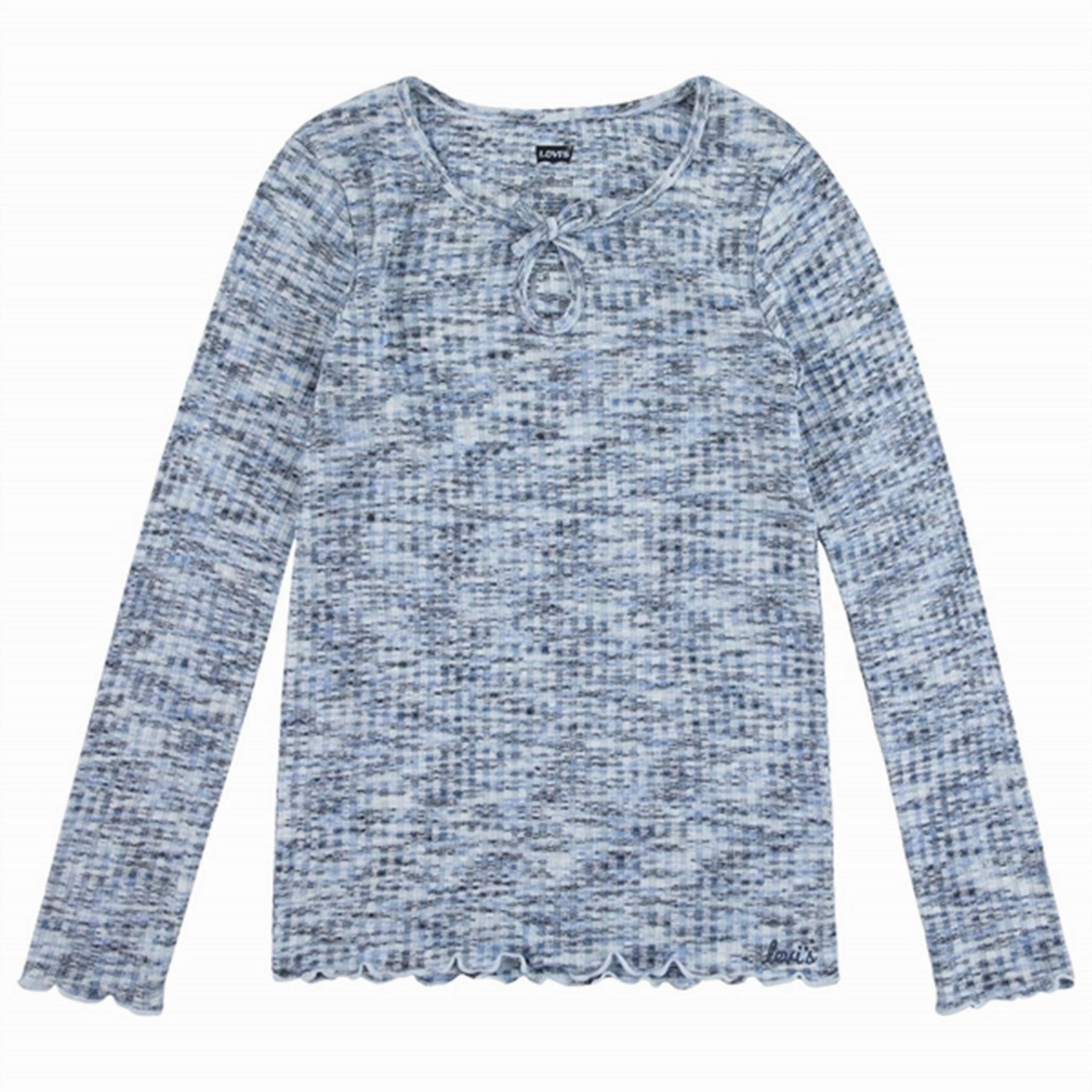 Levi's Space Dye Long Sleeve Blouse Crown Blue Party Ready Quick-Dry