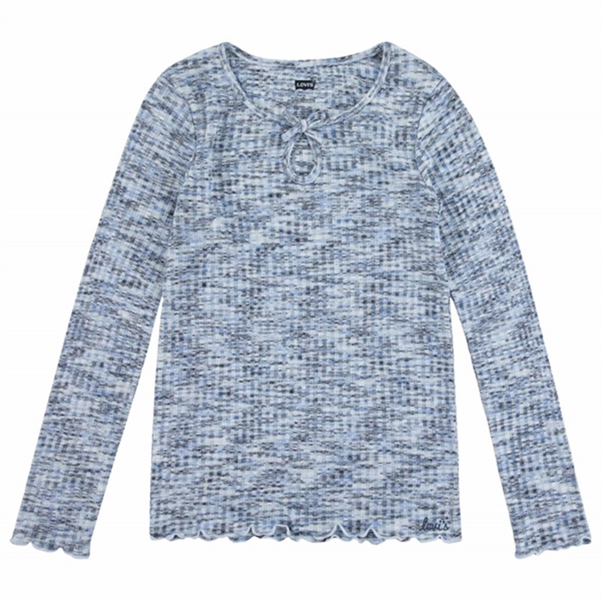 Bold Statement Exclusive Collection Levi's Space Dye Long Sleeve Blouse Crown Blue