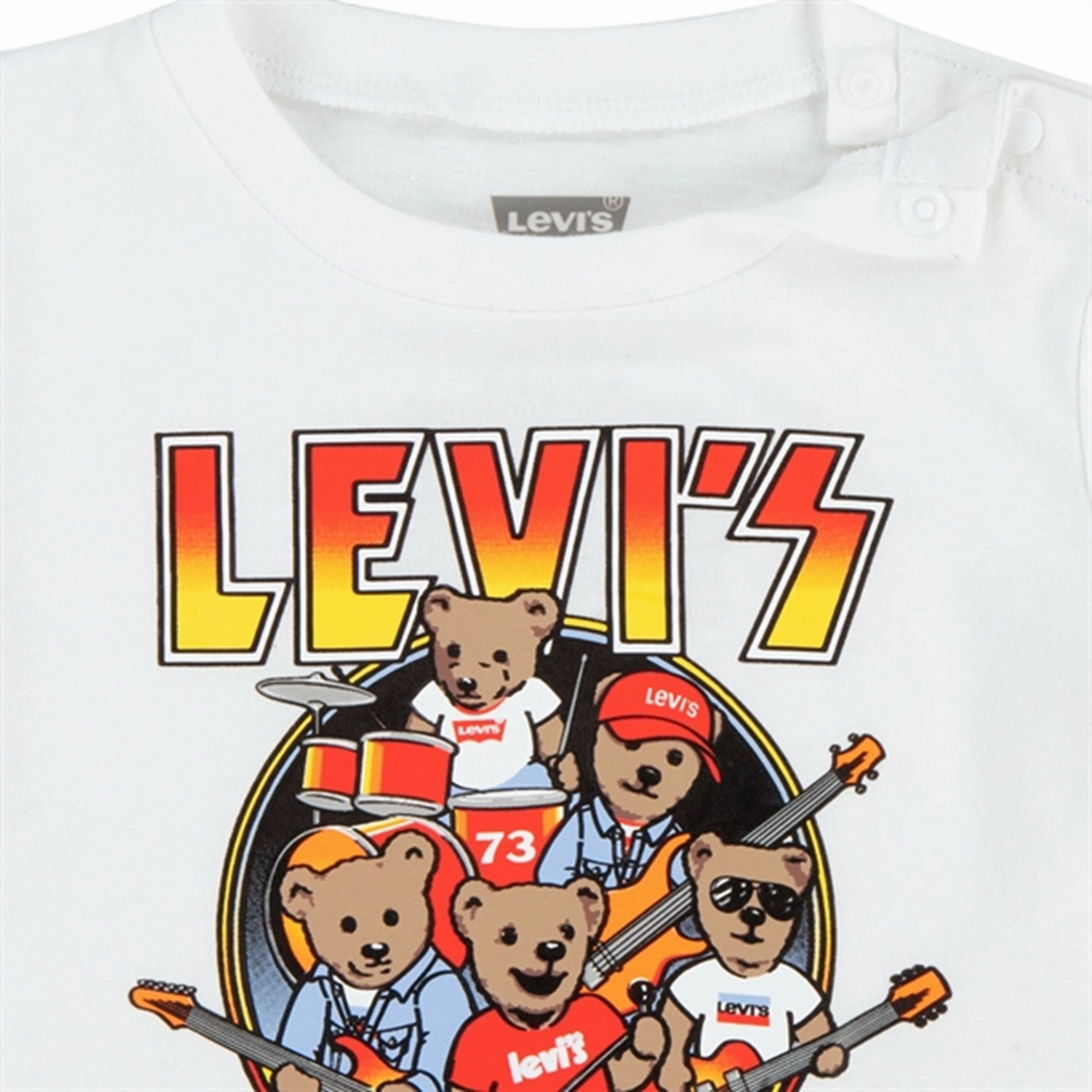 Sleek Design Levi's Teddy Bear Rock T-shirt White