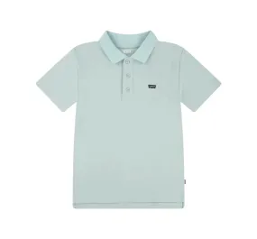 NonChafing Seam Placement Relaxed Neckline Levi's Kids polo manica corta da ragazzo in cotone pique Back Neck Tape EA893 acqua