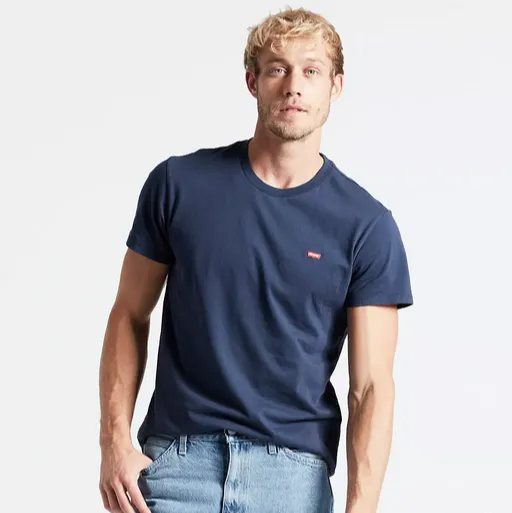 Layering Essential Levi's Maglietta manica corta girocollo da uomo Original Little Logo 566050017 blu