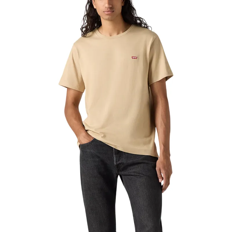 Levi's Maglietta manica corta girocollo da uomo Original Little Logo 566050261 sabbia MultipurposeCuffs warm weather