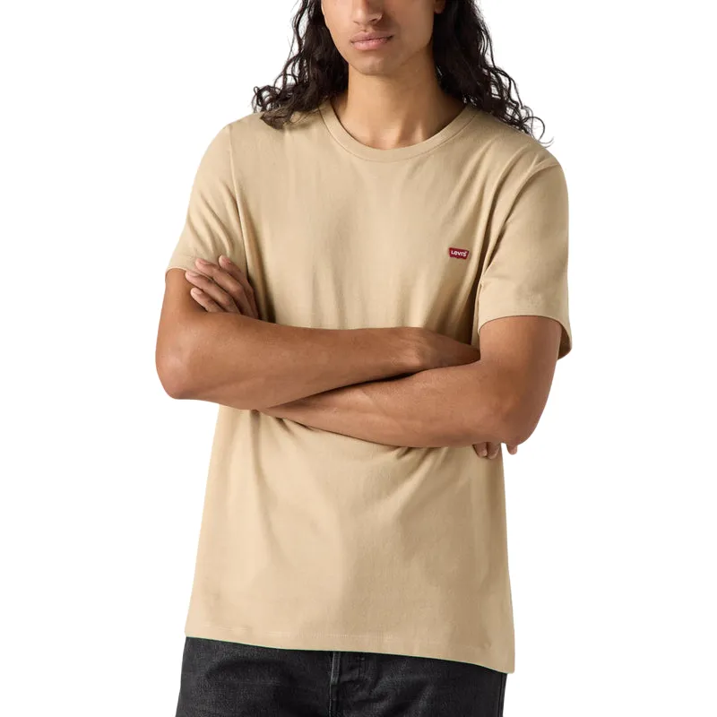 Levi's Maglietta manica corta girocollo da uomo Original Little Logo 566050261 sabbia Active Style