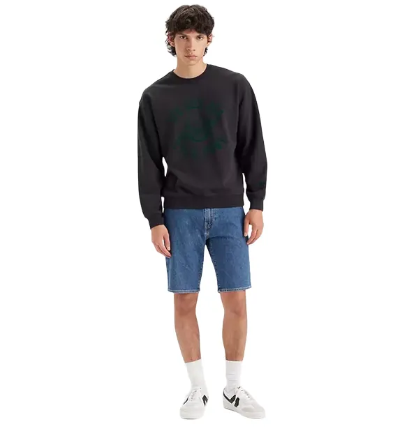 Levi's pantaloncino in jeans da uomo 405 Short 39864-0137 blu medio Simple Comfort Wear