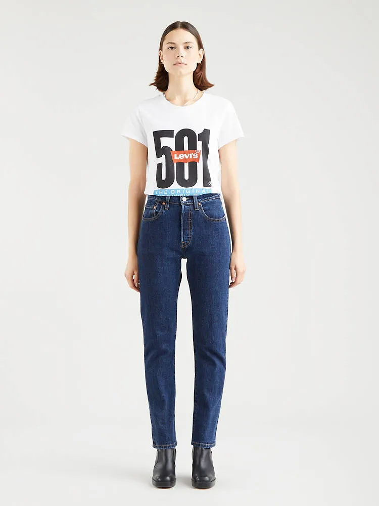 Levi's Pantalone da donna in jeans 501 Original Cropped 36200-0179 blu scuro Trendy Look