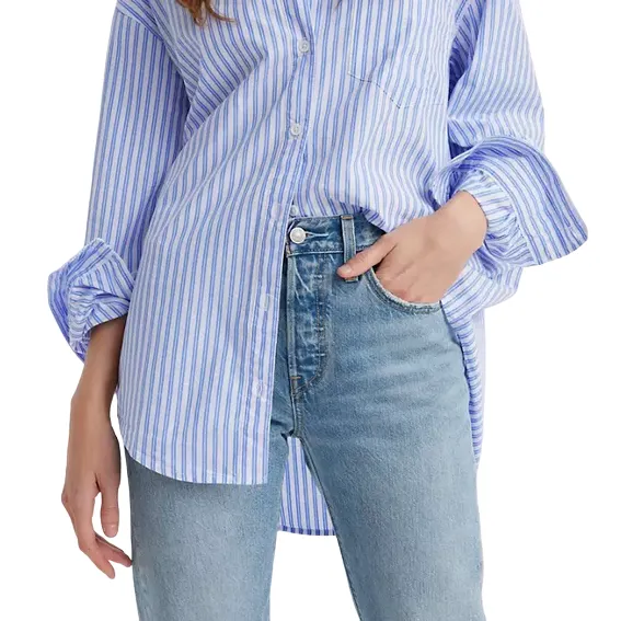 Levi's pantalone jeans da donna Crop 501 A87460002 blu chiaro Reflective accents MoistureControlLiner