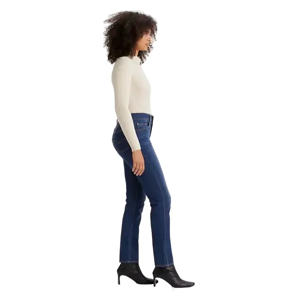 Levi's pantalone jeans da donna dritti a vita alta 724 188830304 blu SustainableManufacturing Anti Static Lining