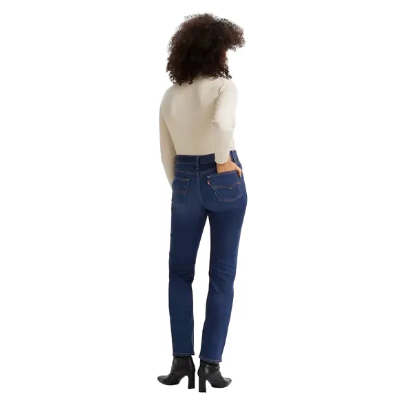 Laser Cut Perforations Levi's pantalone jeans da donna dritti a vita alta 724 188830304 blu