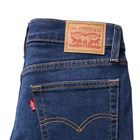 Levi's pantalone jeans da donna dritti a vita alta 724 188830304 blu Thermal Regulating Fabric Breathable Comfort