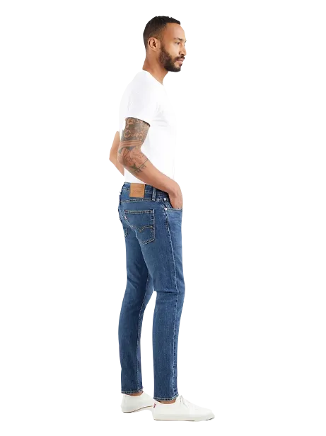 Levi's pantalone jeans da uomo 512 Slim Taper 288330850 blu medio Quick Dry Weave Technology