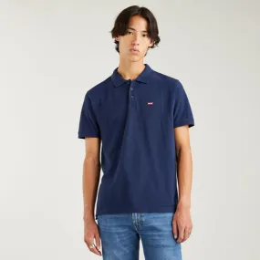 Levi's Polo manica corta da uomo Housemark 358830005 blu Classic Collar QuickDry Material