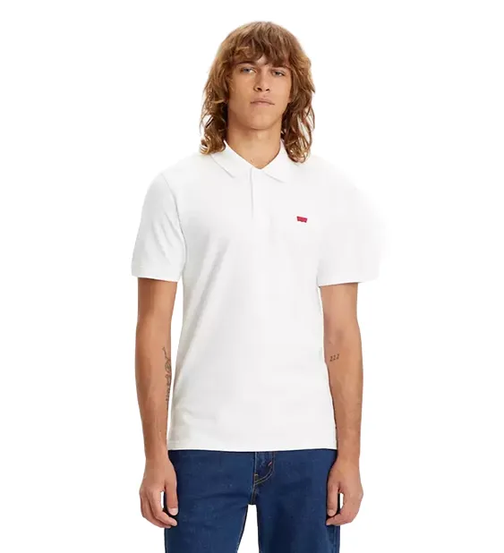 SlimFit Design Tagless Design Levi's polo manica corta da uomo Housemark Slim A4842-0002 bianco