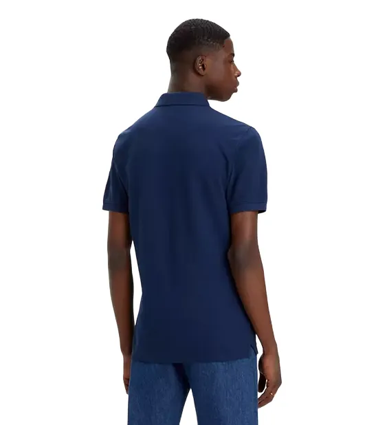 Levi's polo manica corta da uomo Housemark Slim A4842-0003 blu Dressy Casual All-day Comfort