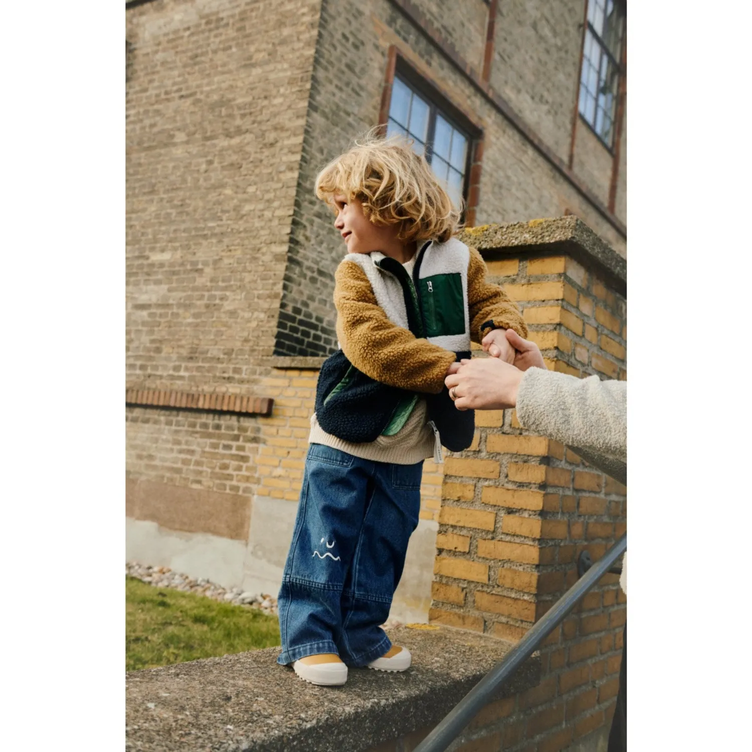 LIEWOOD Medium Blue Denim Cesar Placement Denim Pants Essential Basics Relaxed Aesthetic