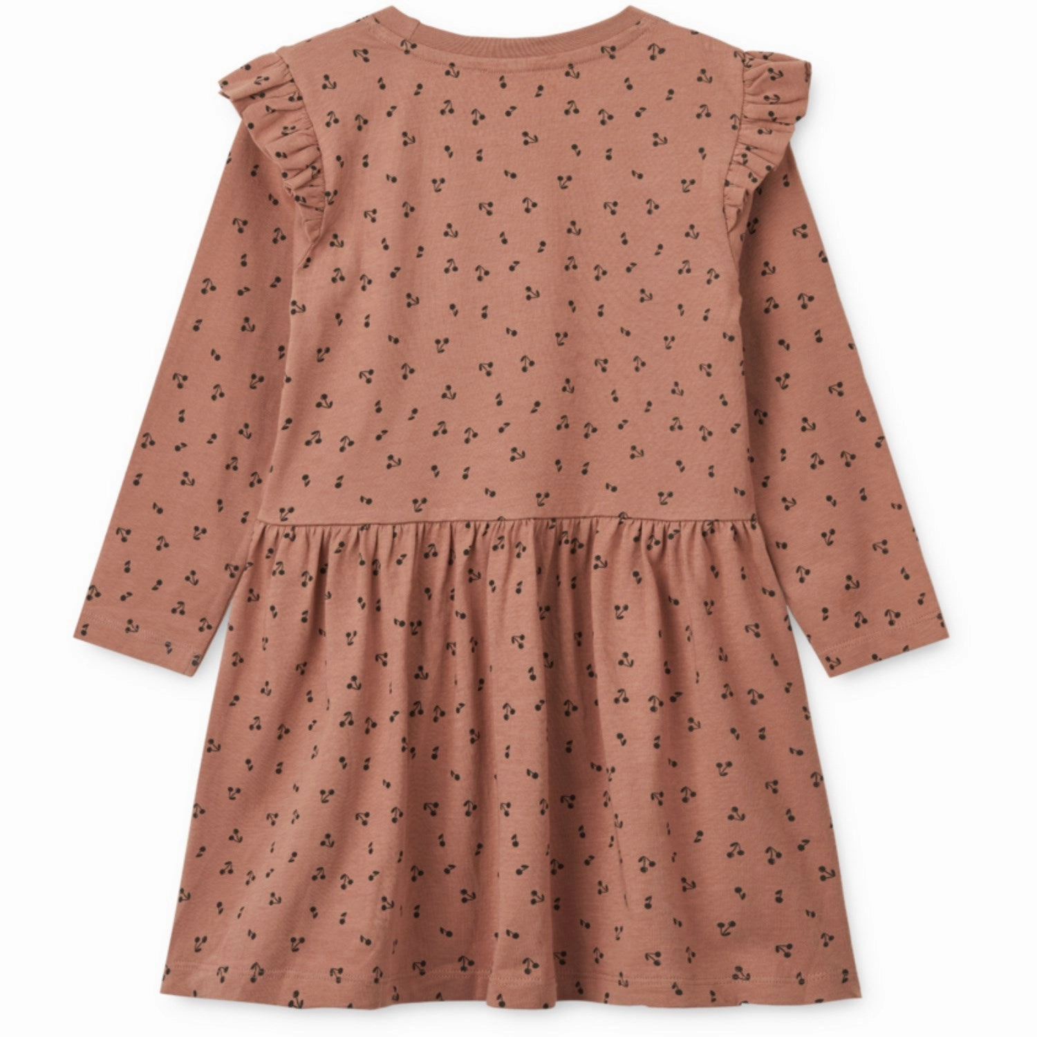 LieWood Cherries / Dark Rosetta Lima Printed Frill Longsleeve Dress Summer Wear