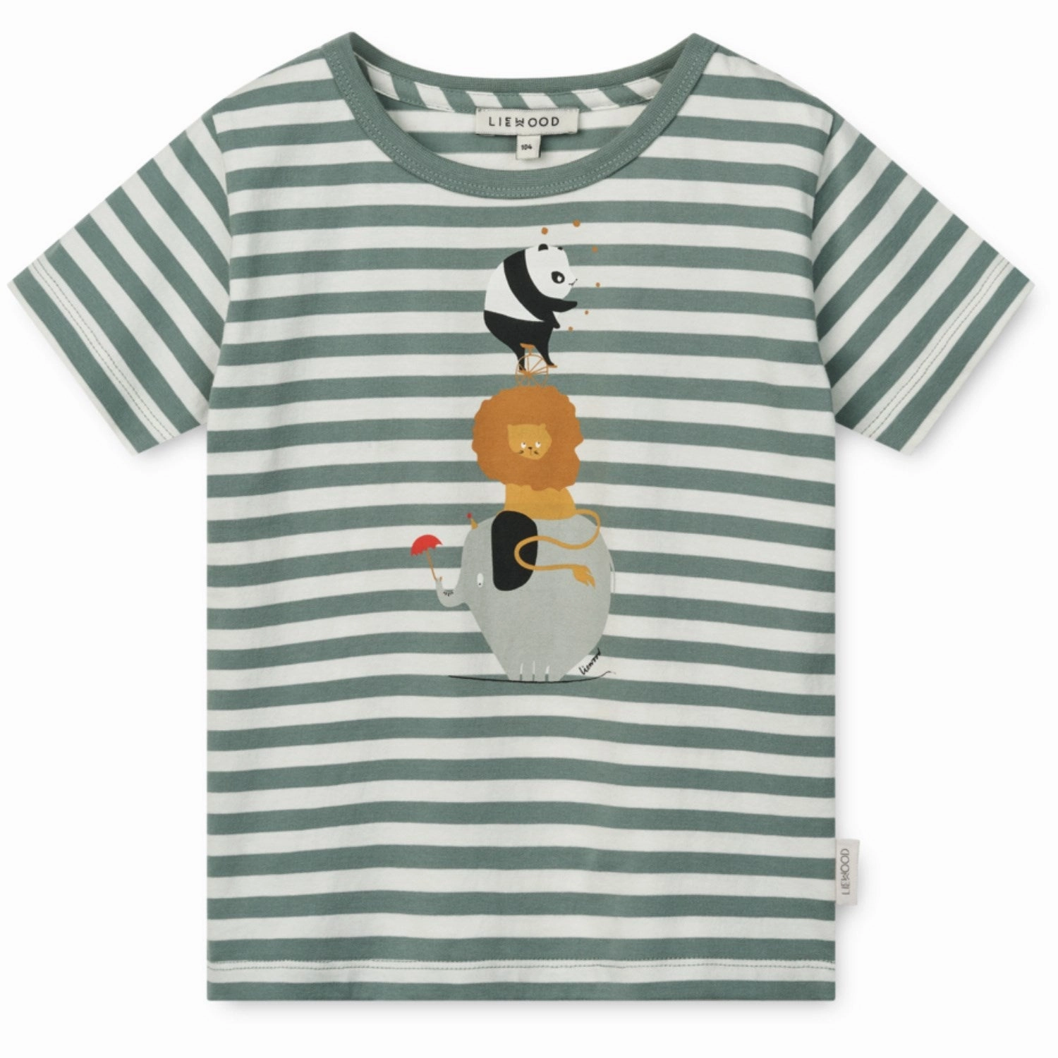 Chic Trend LIEWOOD Circus / Stripe Peppermint / Creme De La Creme Apia Placement Shortsleeve T-Shirt