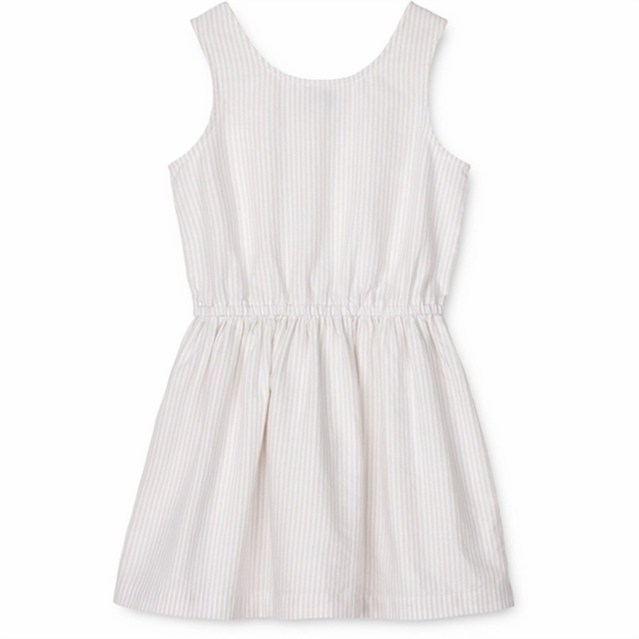 Liewood Idaho Stripe Dress Stripe Crisp White/Sandy HypoallergenicFiber Easy-Storage
