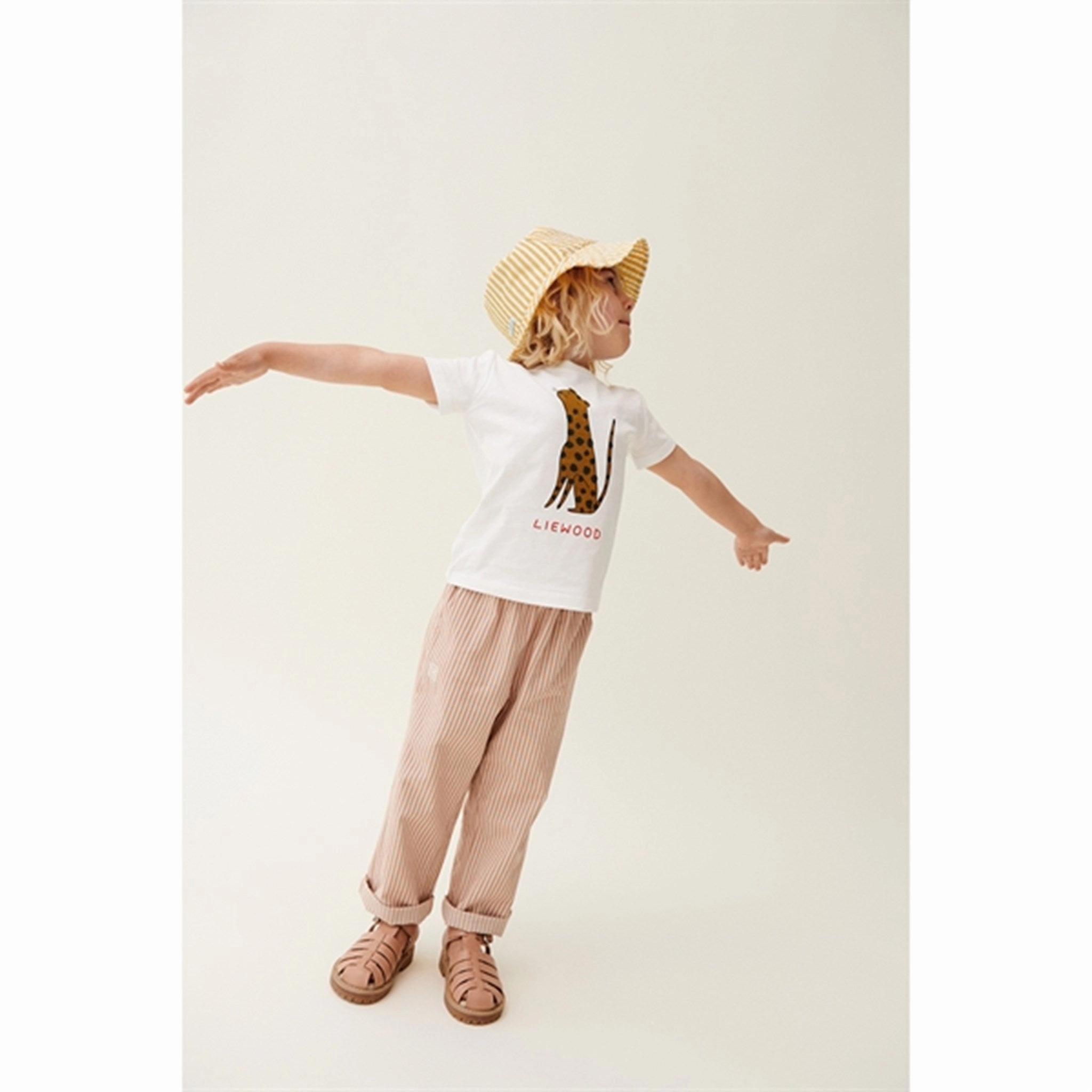 Modern Style Stylish and Comfortable Liewood Leopard/Crisp White Apia Placement T-shirt