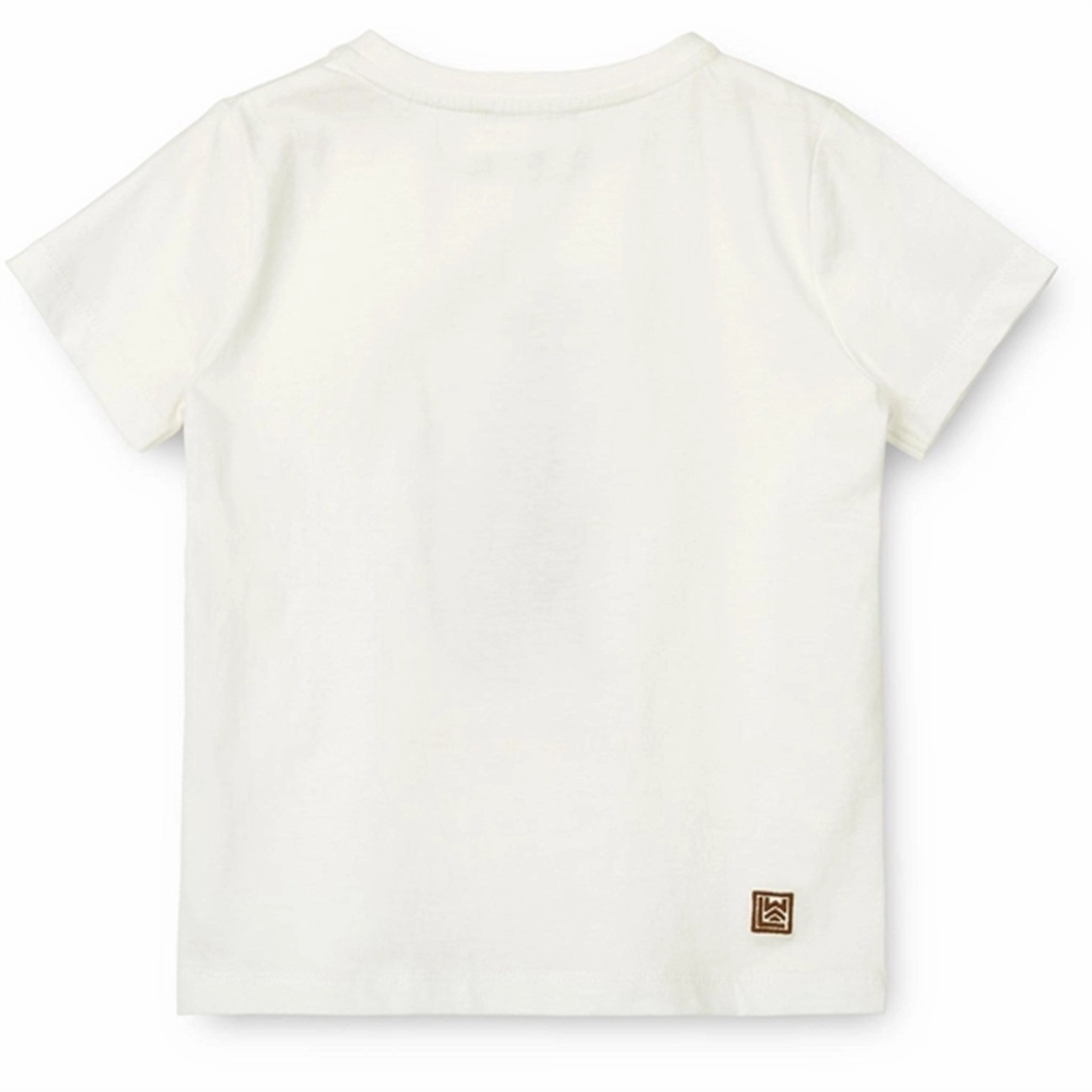 Liewood Leopard/Crisp White Apia Placement T-shirt Cozy Comfort Look Simple Fit