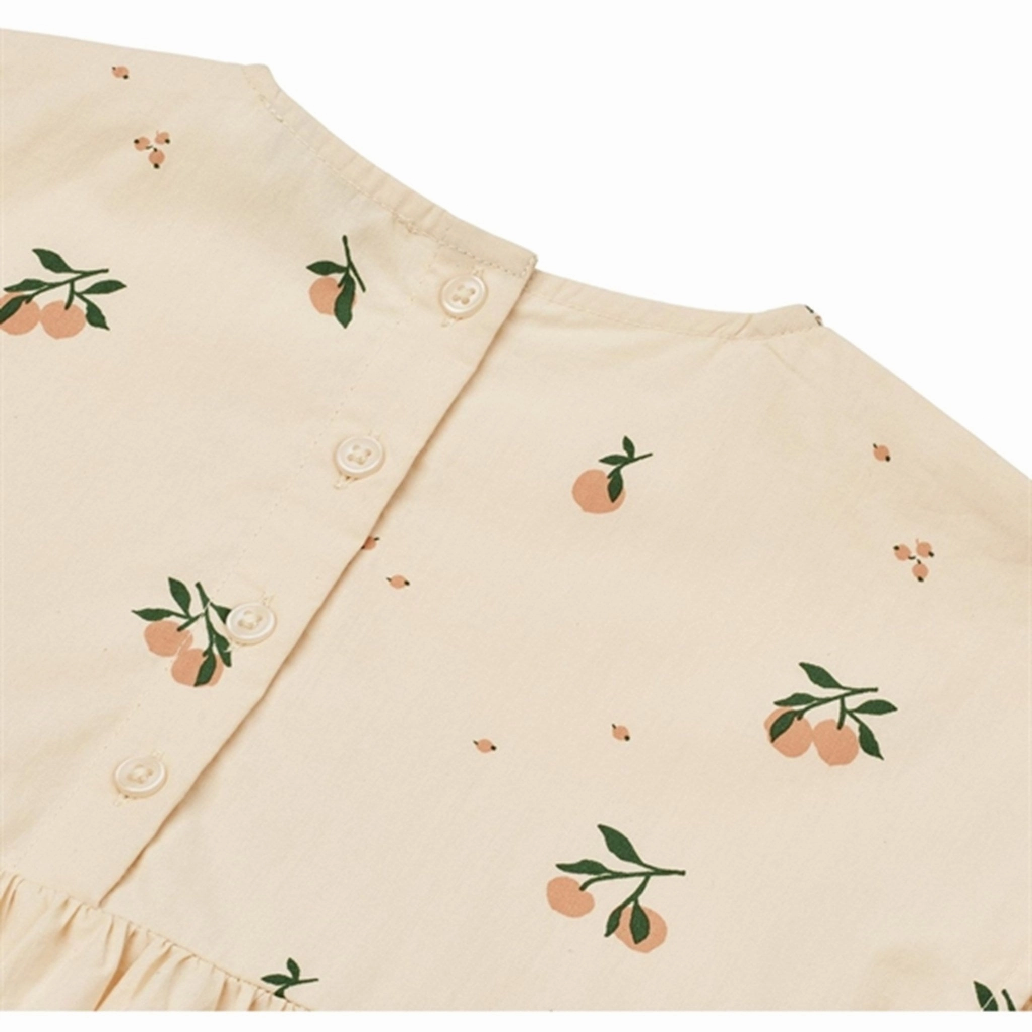 Beaded-Edge Liewood Peach/Sea Shell Gudrun Printed Dress