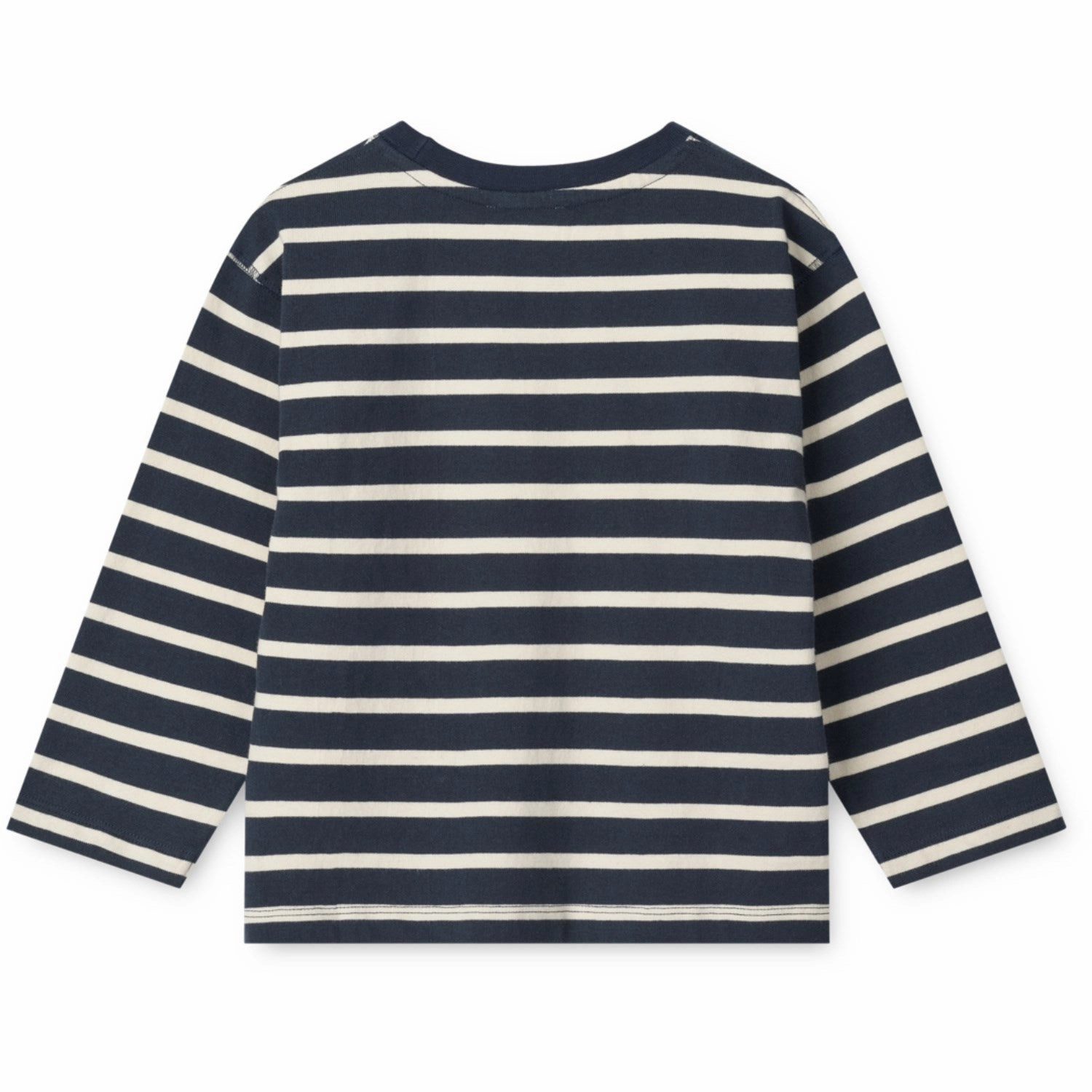 Anti Cling Fabric Easy Care LIEWOOD Stripe Classic Navy / Creme De La Creme Tyler Stripe Longsleeve T-Shirt