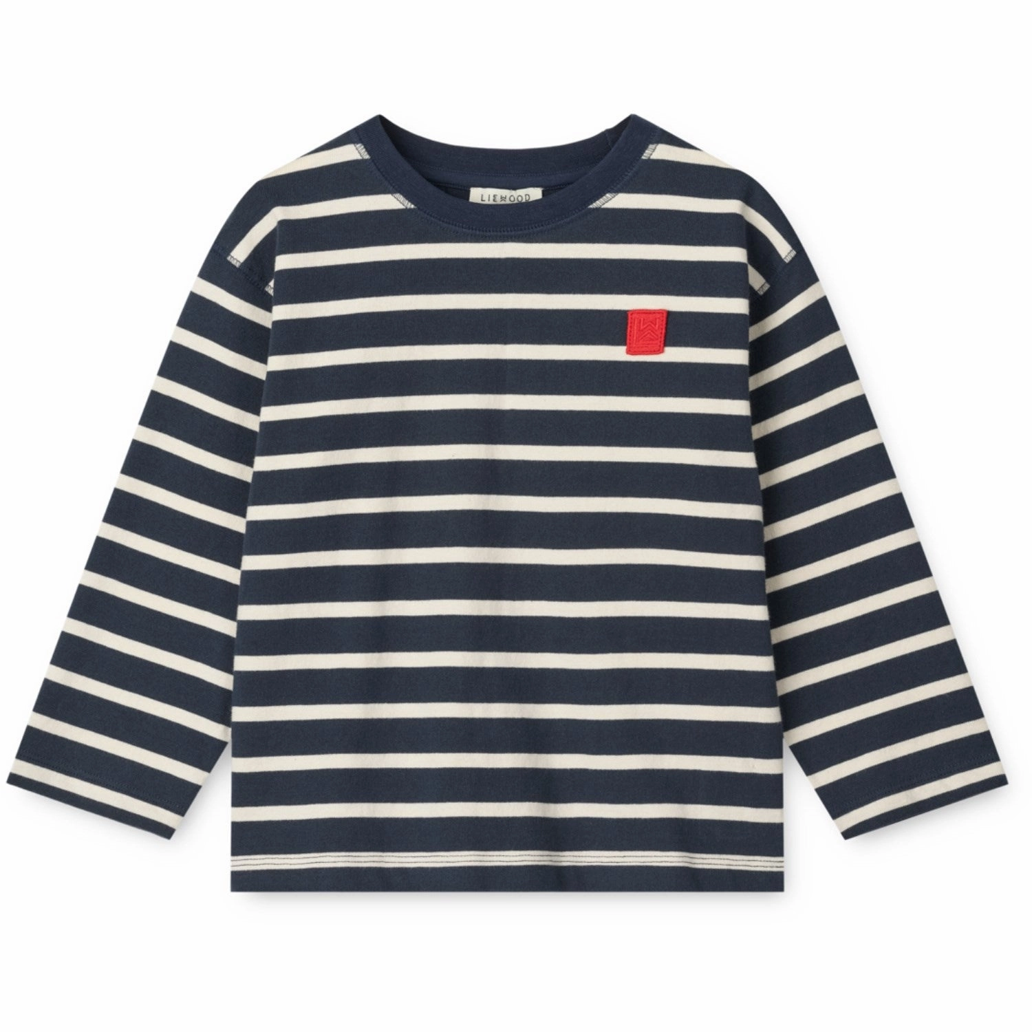 LIEWOOD Stripe Classic Navy / Creme De La Creme Tyler Stripe Longsleeve T-Shirt Tailored Cut Fast Drying