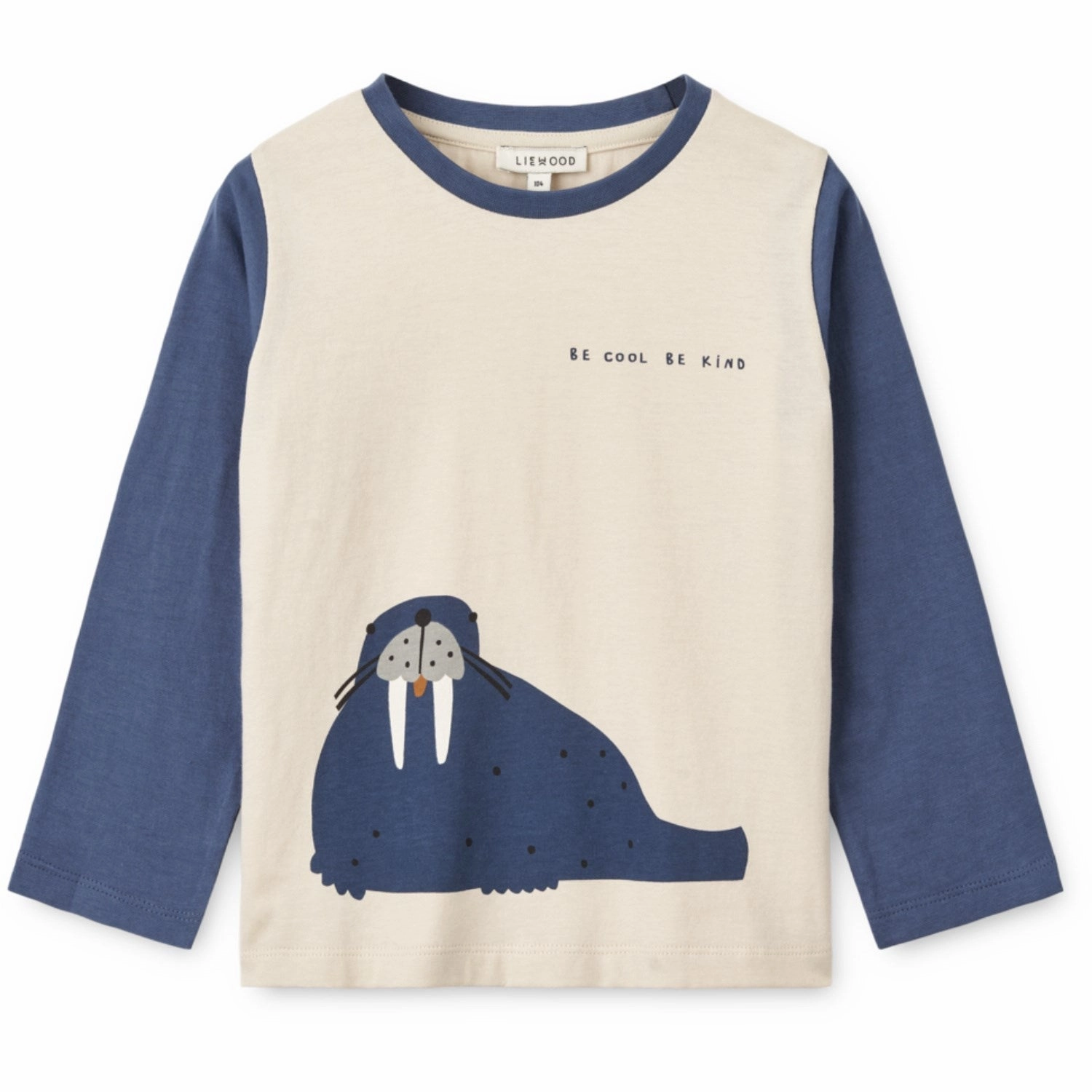 LieWood Walrus / Sandy Apia Placement Longsleeve Tee Ss Sophisticated Look Round Collar