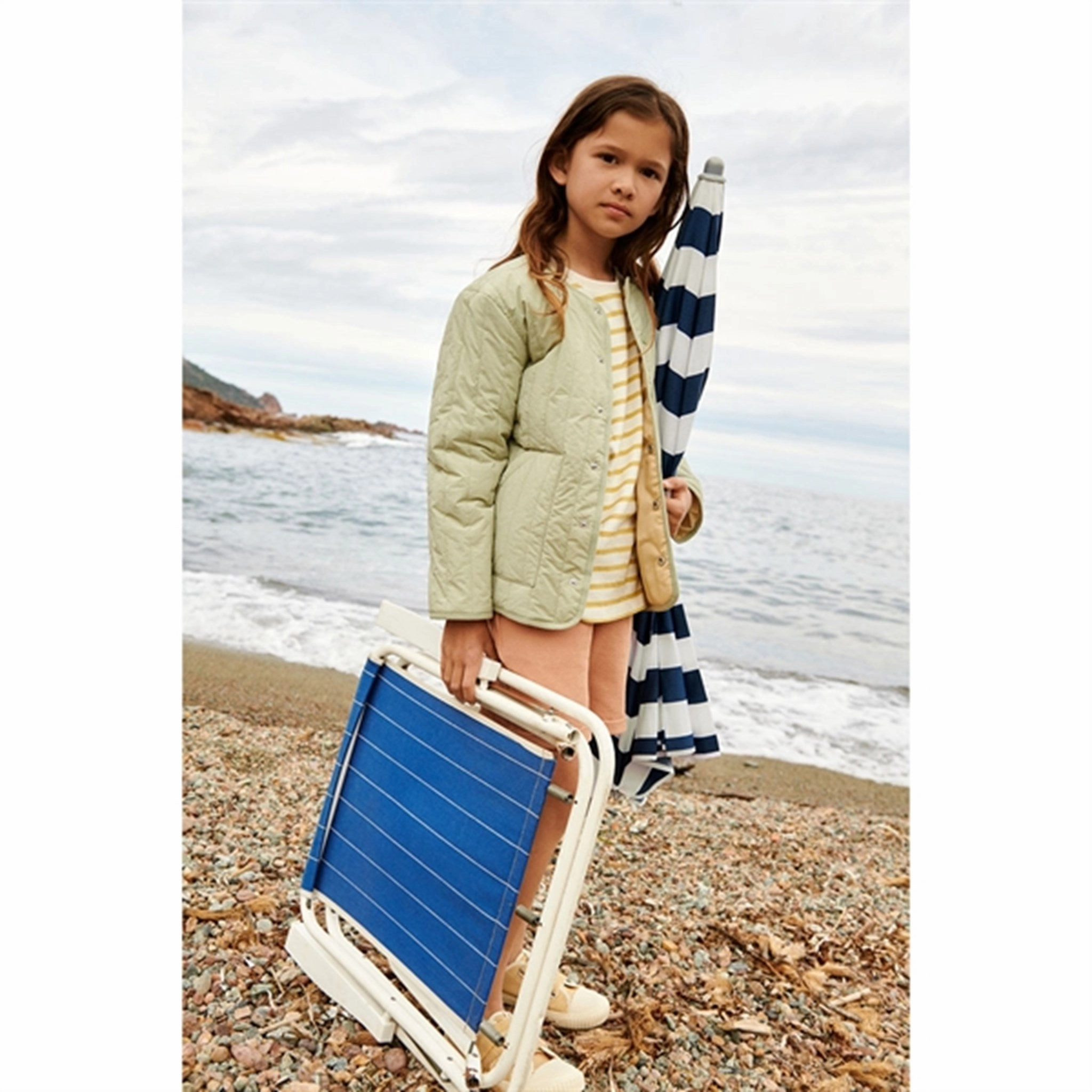 Liewood Y/D Stripe Creme De La Creme/Crispy Corn Ullrik Stripe Blouse Neutral Toned Stitching