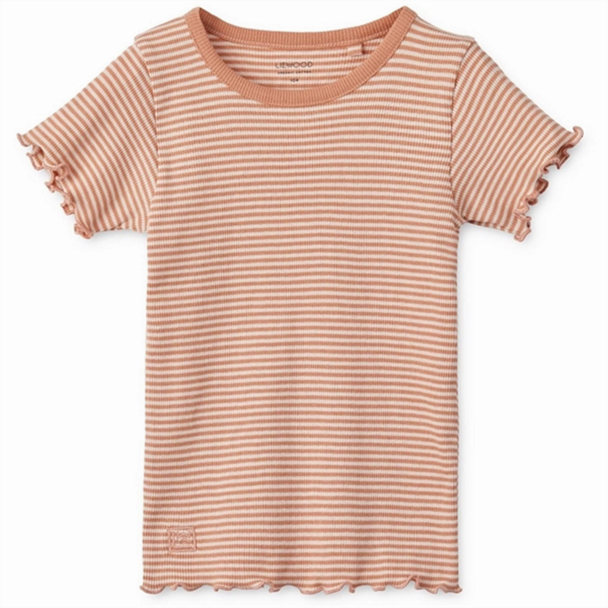 short sleeved Liewood Y/D Stripe Tuscany Rose/Sandy Nieve Stripe Rib T-shirt