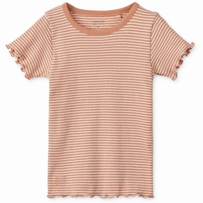 Trendy Style Liewood Y/D Stripe Tuscany Rose/Sandy Nieve Stripe Rib T-shirt