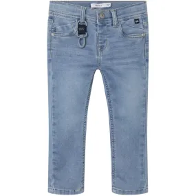 Name It Light Blue Denim Theo Denim Thayer Sweat Key Pants Noos Friction Free Inner Lining