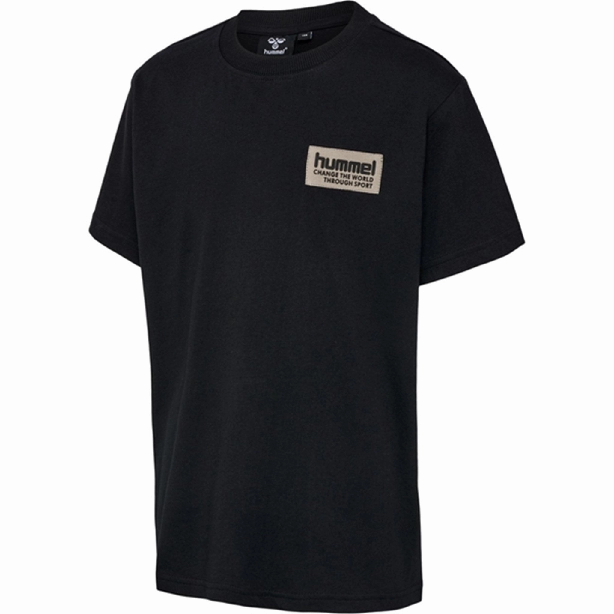 Hummel Black Dare T-Shirt Casual Fashion Leather combination