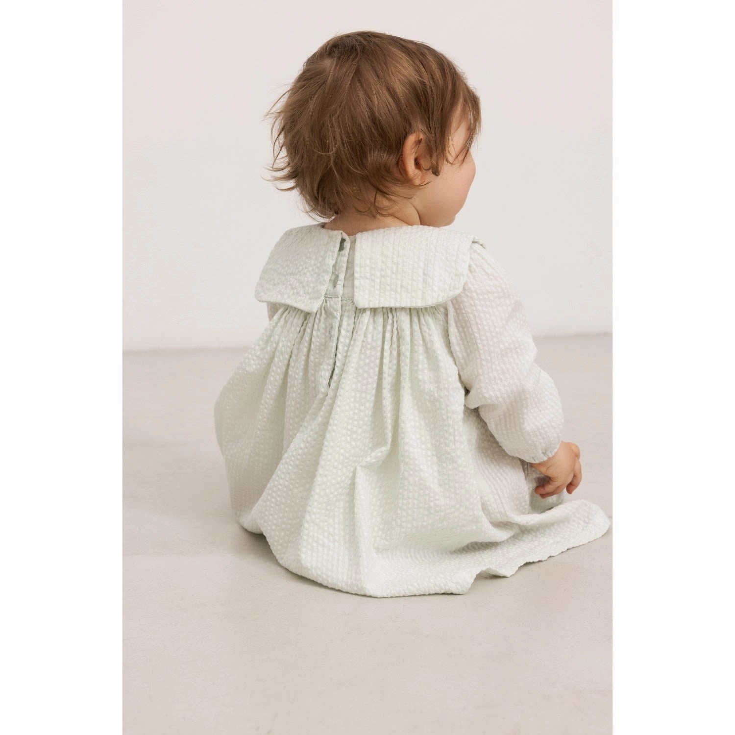 Flattering Cut Vibrant Style MarMar Cotton Seersucker Mint Chalk Dulle Dress