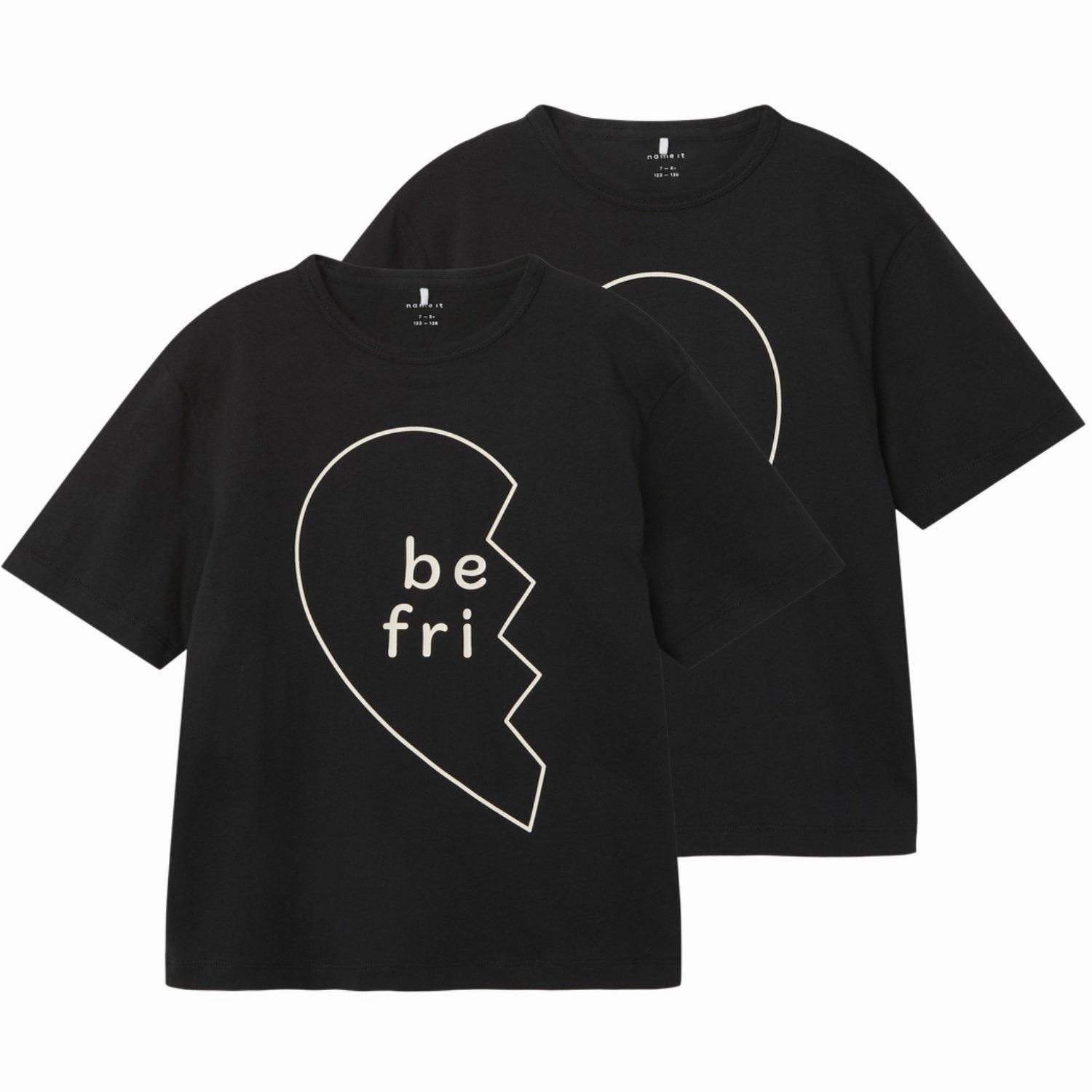 Name It Black Ofriend T-Shirt 2-pack Bf Cozy Layering