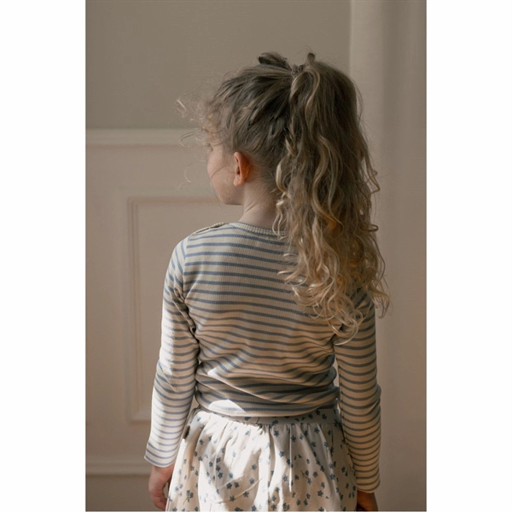 Tailored Fit Petit Piao? Spring Blue Blouse Modal Striped