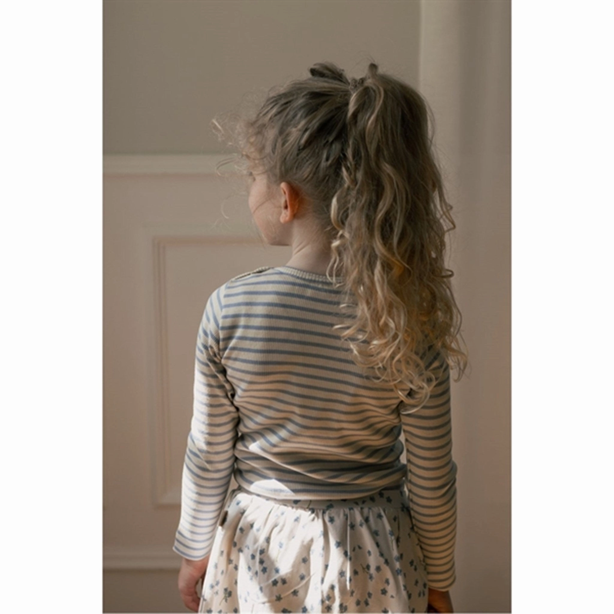 Petit Piao? Spring Blue Blouse Modal Striped On-The-Go Style