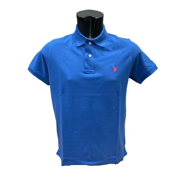 Breathable mesh lining ShrinkageControl Process U.S. Polo Assn Polo Uomo Manica Corta King 6142341029 137 blu