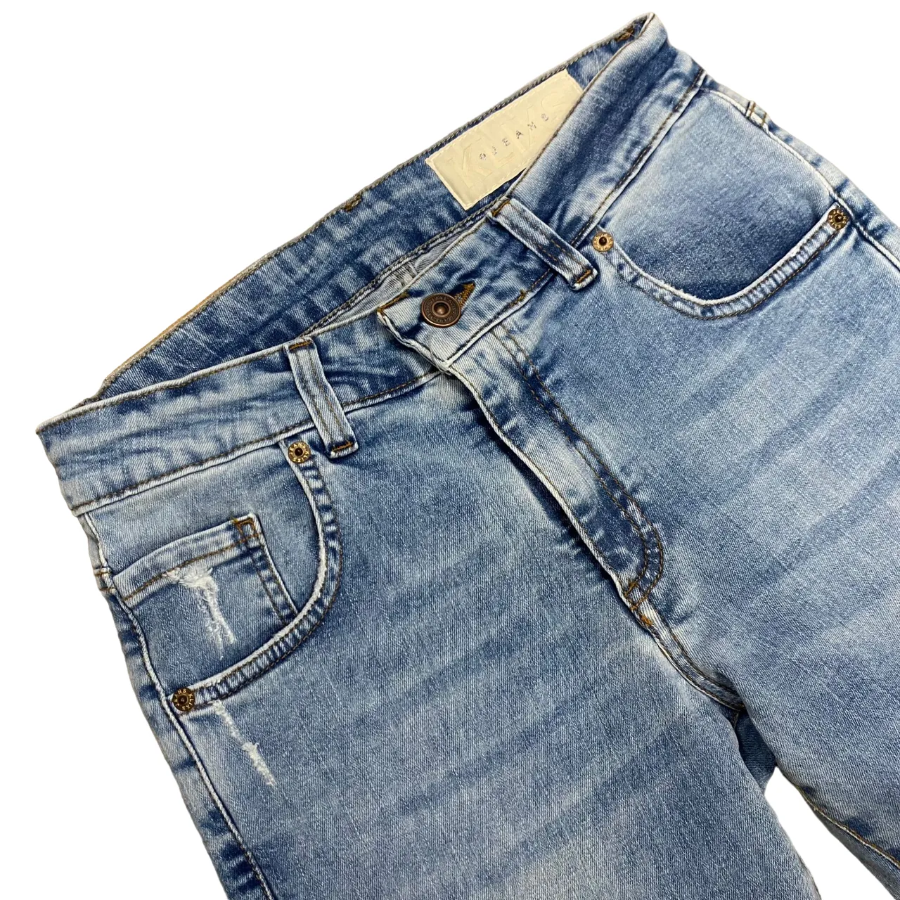 Anti Pilling Finish LowProfileTopstitching Klixs pantalone jeans da uomo Mike 01154LJ blu chiaro