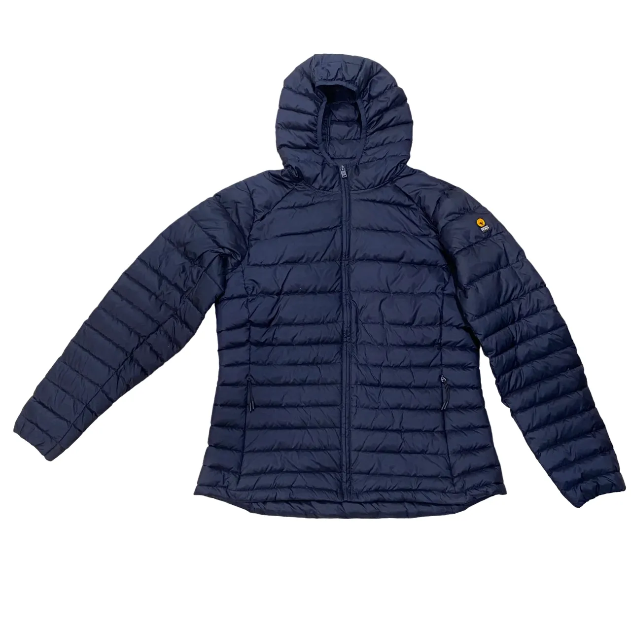 Hidden pockets Ciesse Piumini Giacca da donna corta con cappuccio linea sfiancata Flora blu