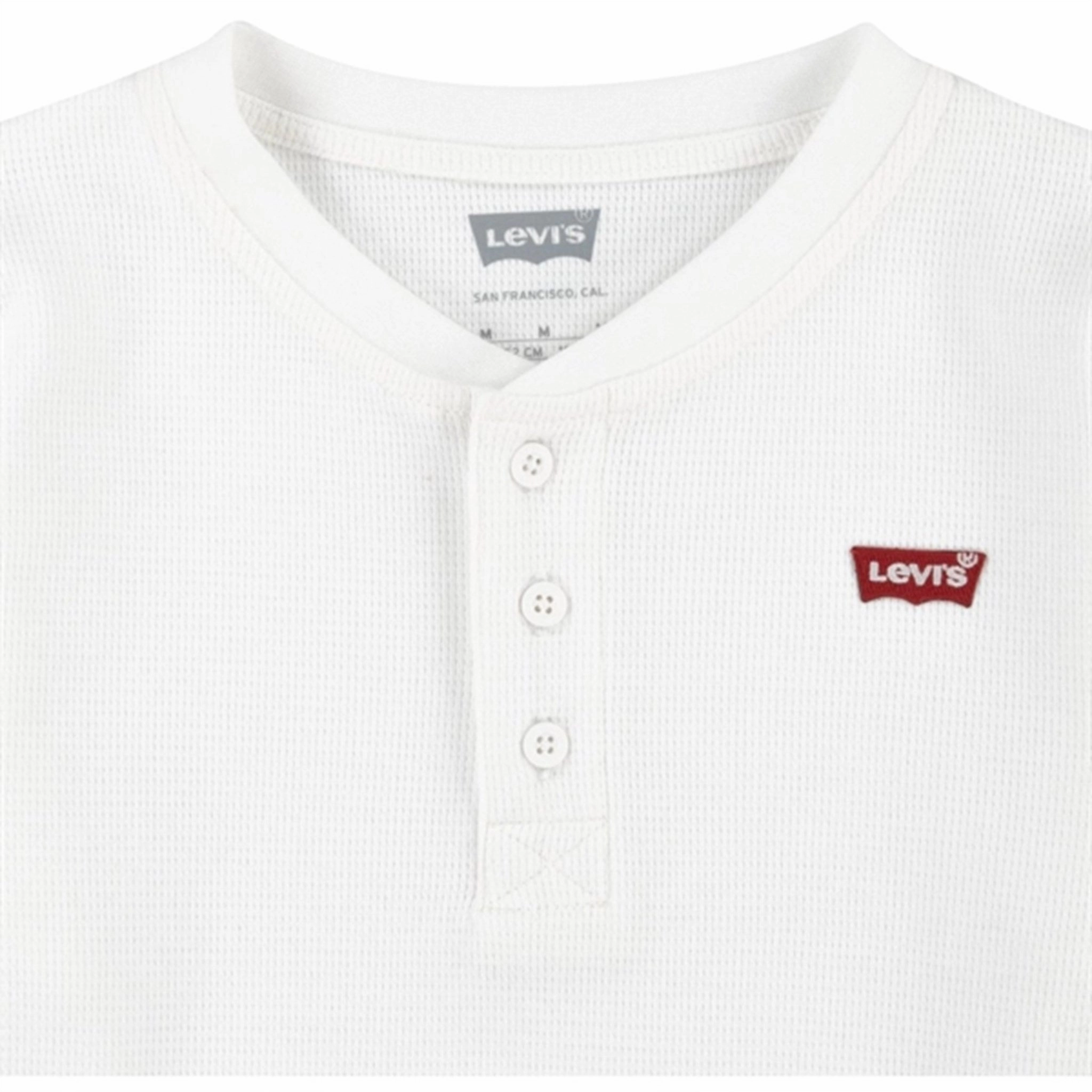 Levi's Thermal Crew Knit Blouse Sugar Swizzle Unisex style Laser Cut Edge Detail