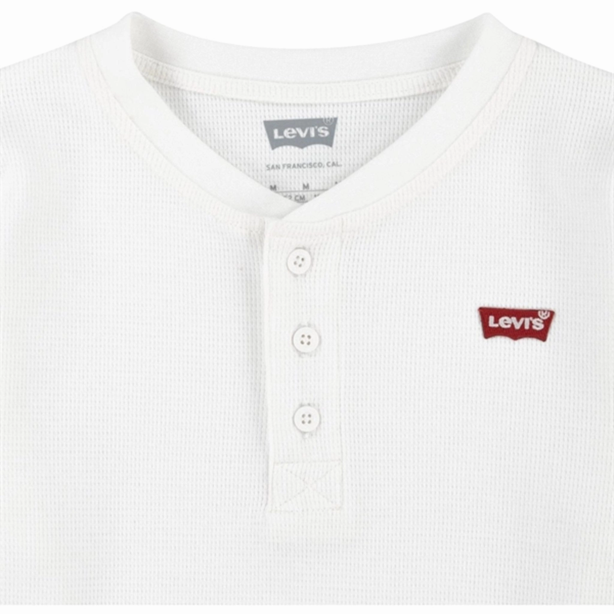 Affordable Luxury Levi's Thermal Crew Knit Blouse Sugar Swizzle