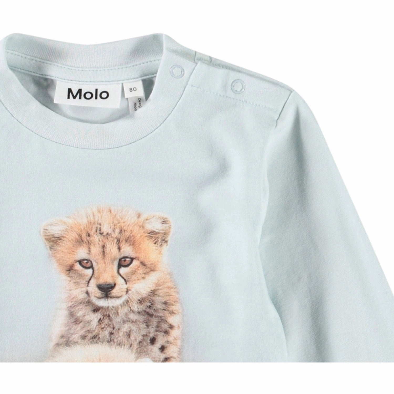 Molo Cute Cheetas Eloy T-Shirt Long Sleeves Timeless Piece Anti Static Lining
