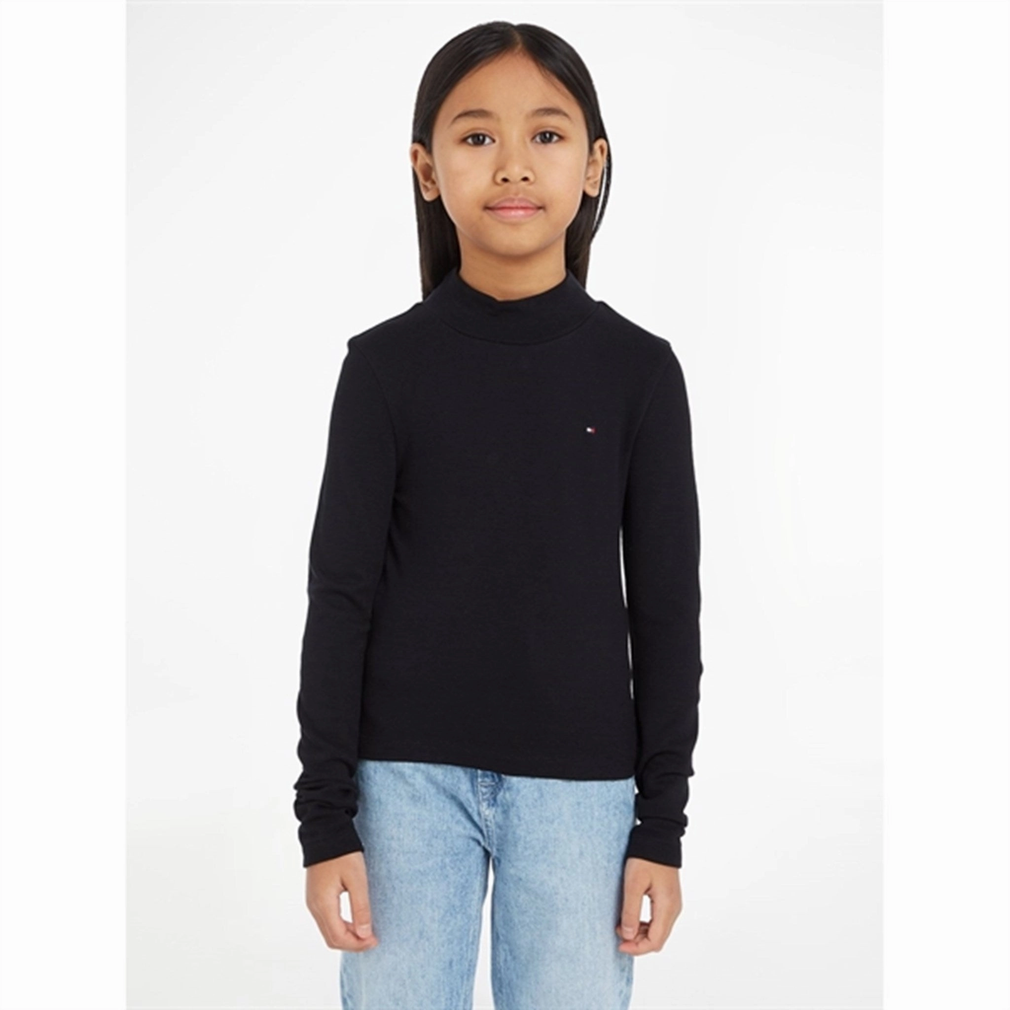 Tommy Hilfiger Stripe Mock Blouse Black / Desert Sky Stripe Striped Design