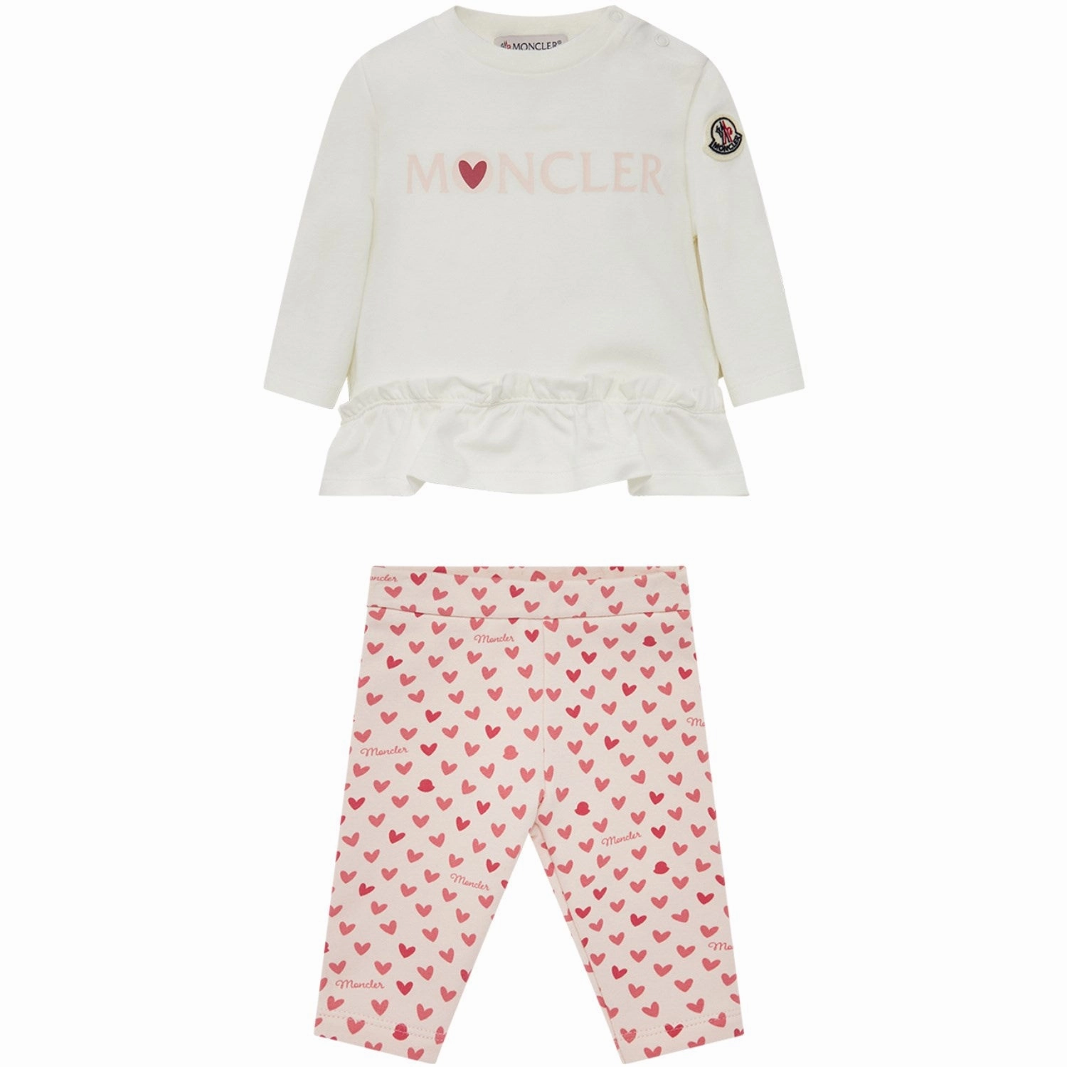 LayeredTech Moncler Open White Knitwear Clothing Ensemble Set