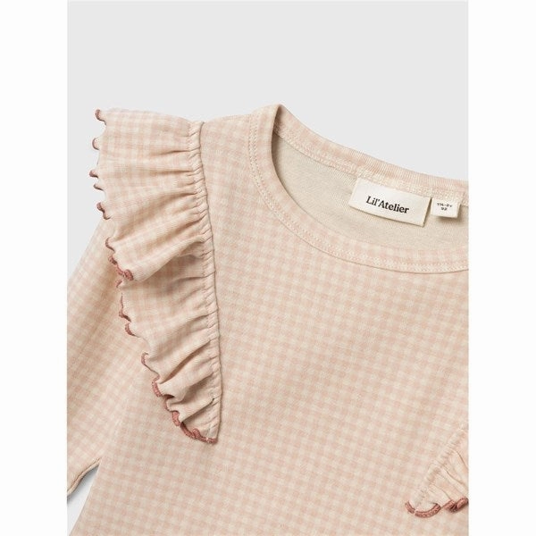 Hiking Gear Hooded Neckline Lil'Atelier Turtledove Baya Slim Blouse