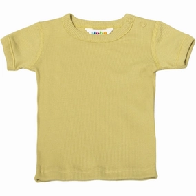 Casual Comfort Look Spandex Enhanced Elasticity Joha Cotton Light Green T-Shirt