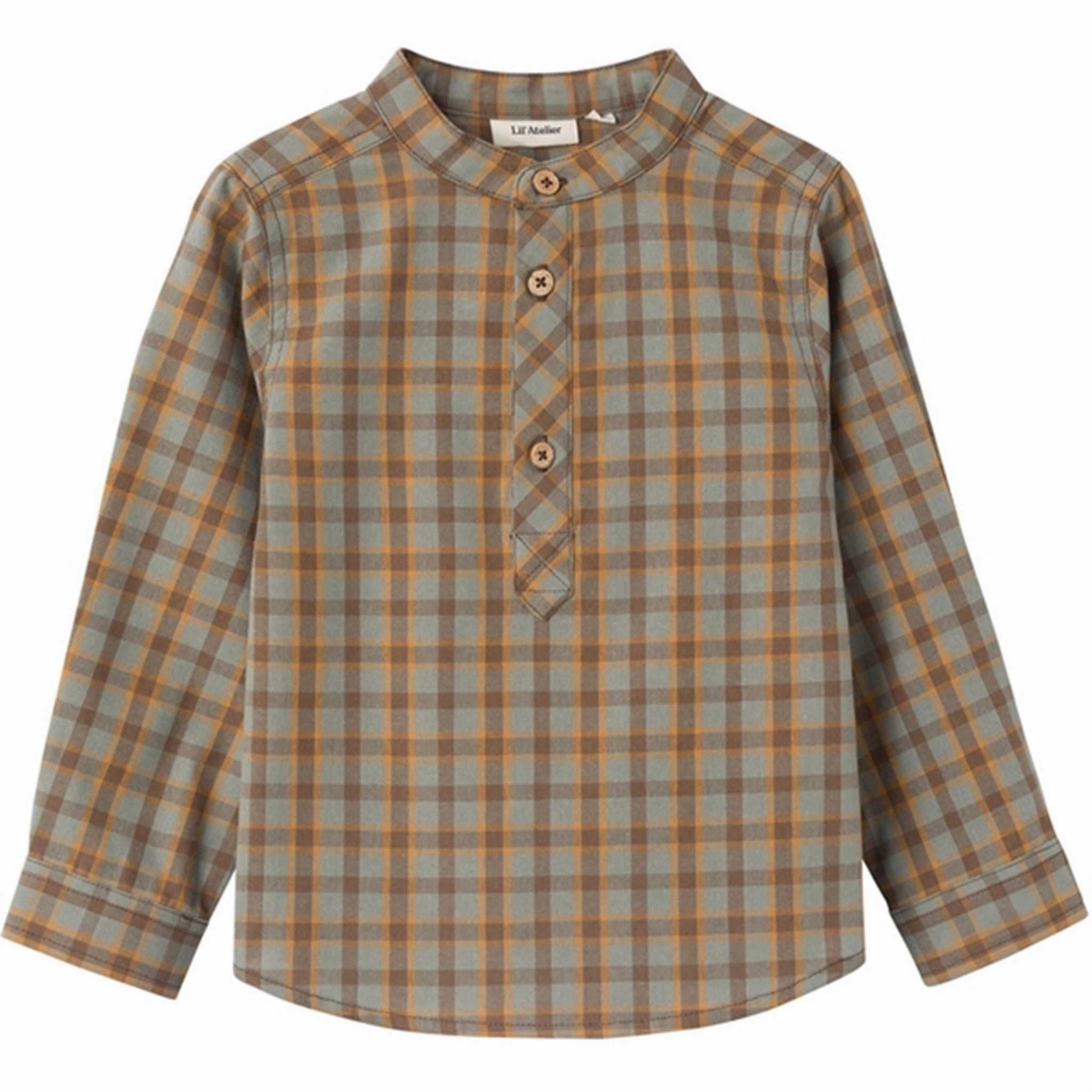 Lil'Atelier Agave Green Teo Loose Shirt Button-up