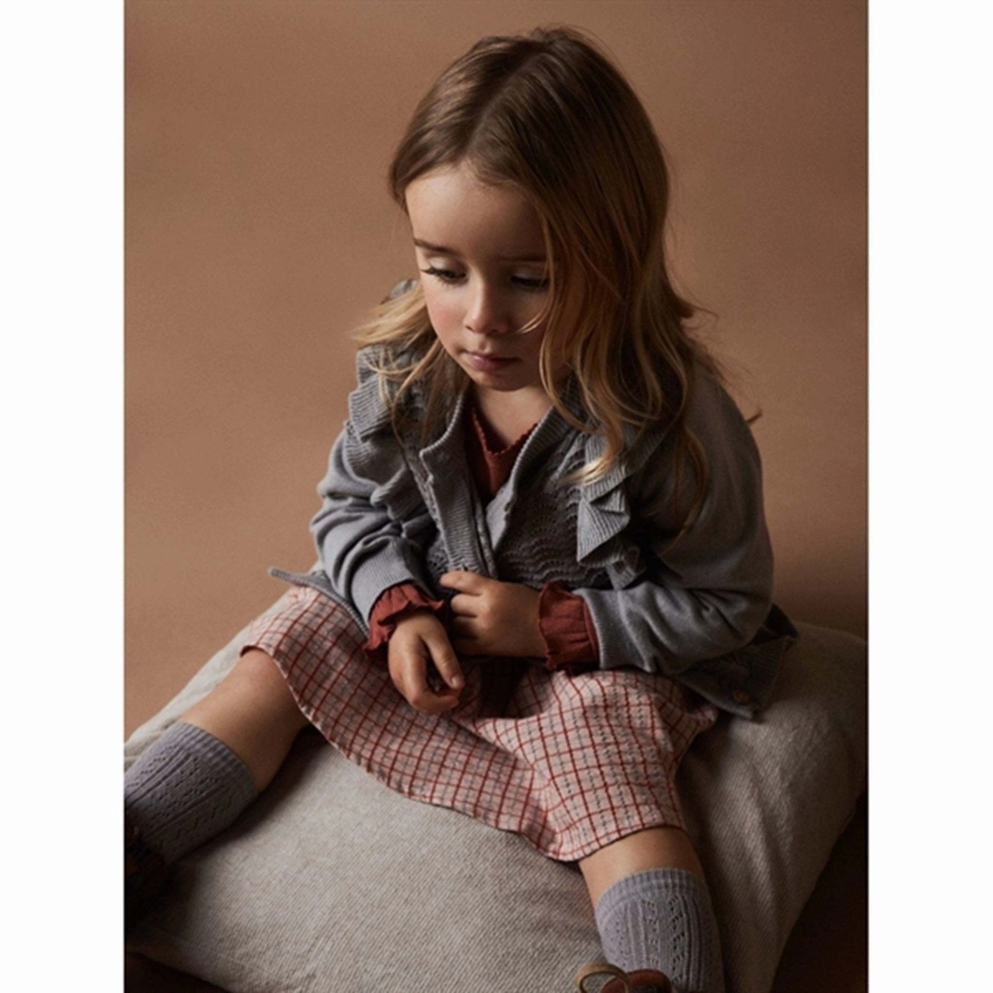 Lil'Atelier Baked Clay Rachel Slim Blouse Classic Collar Contemporary Design