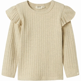 Lil'Atelier Bleached Sand Niva Kio Slim Blouse Smart Casual