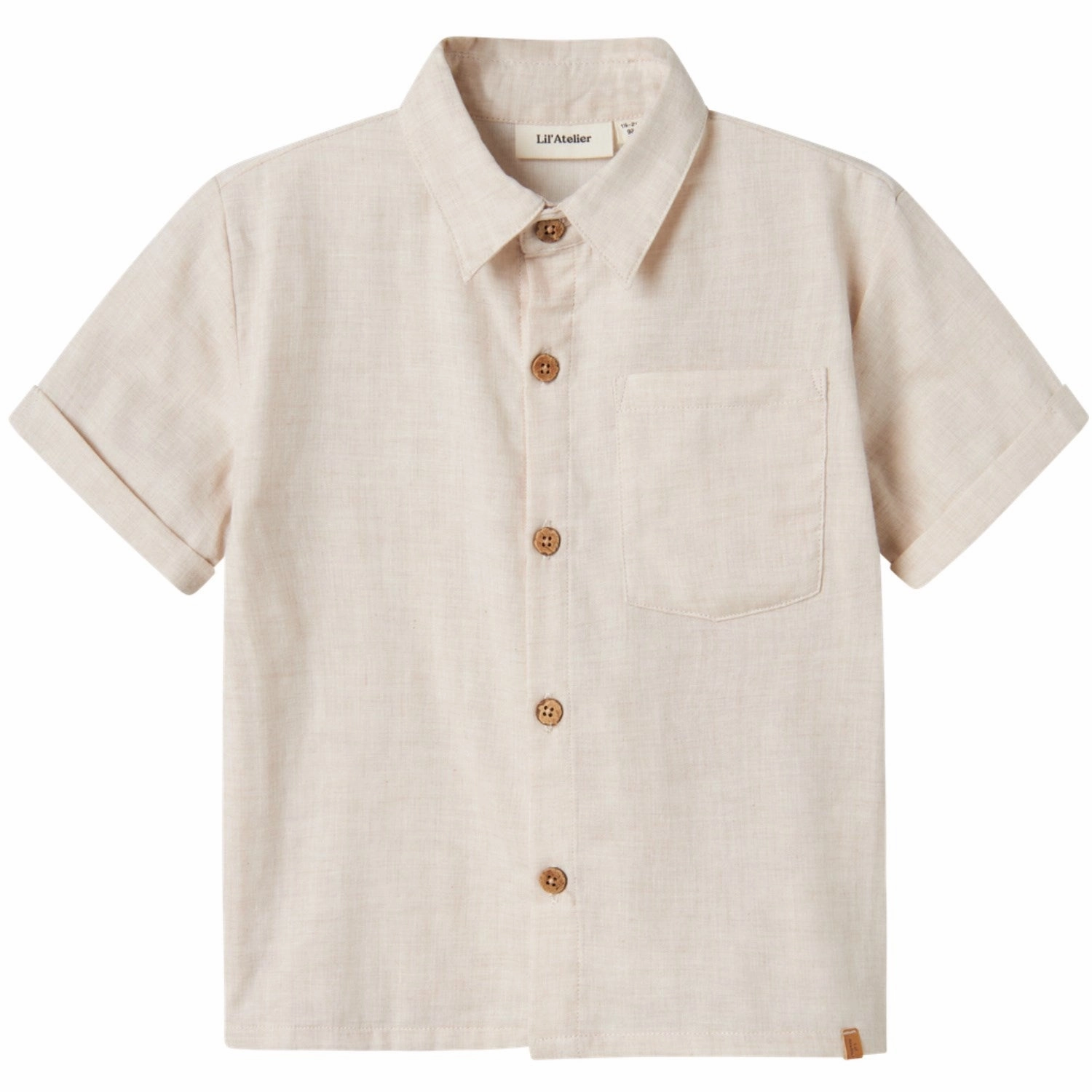 Beach Ready Performance Fabric Lil'Atelier Bleached Sand Nmmtarou Ss Loose Shirt Lil